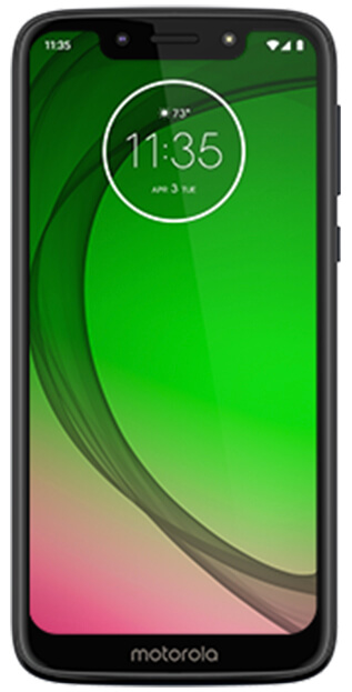 Moto G7 Play front facing in black