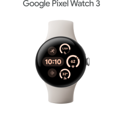 Google Pixel Watch 3 with chalk colored band